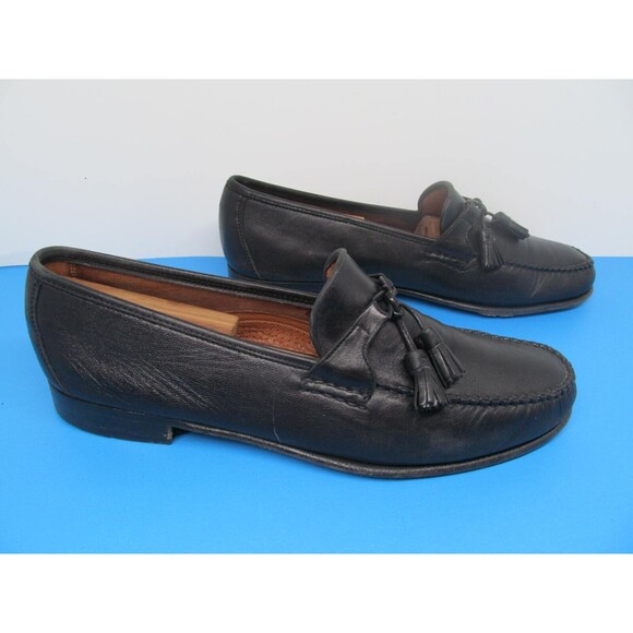 Allen Edmonds Urbino Mens Black Leather Tassel Loafers Size US 10 D Italy main image 6